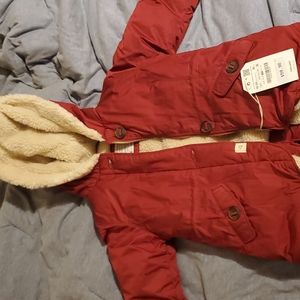 Zara Babygirl coat, 18/24mths, red